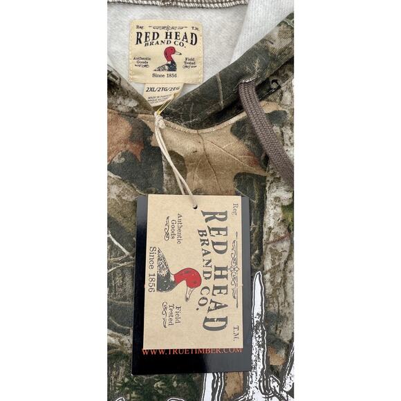 Red Head Men's True Timber Camouflage Gameday Hoodie‎ Sweatshirt Size XXL - Picture 4 of 6